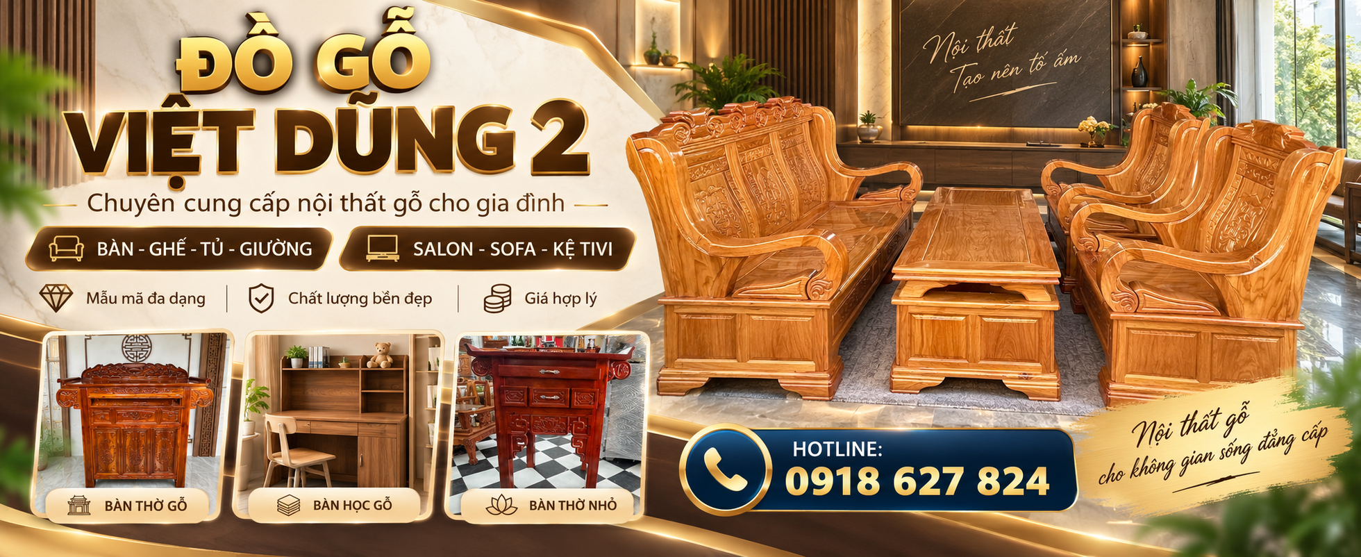 Khám phá các sản phẩm nội thất gỗ tự nhiên chất lượng cao